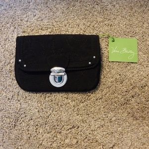 Flap ID Microfiber Black Wallet